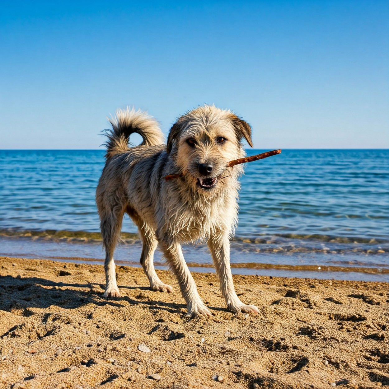 Cachorro na frente do ventilador